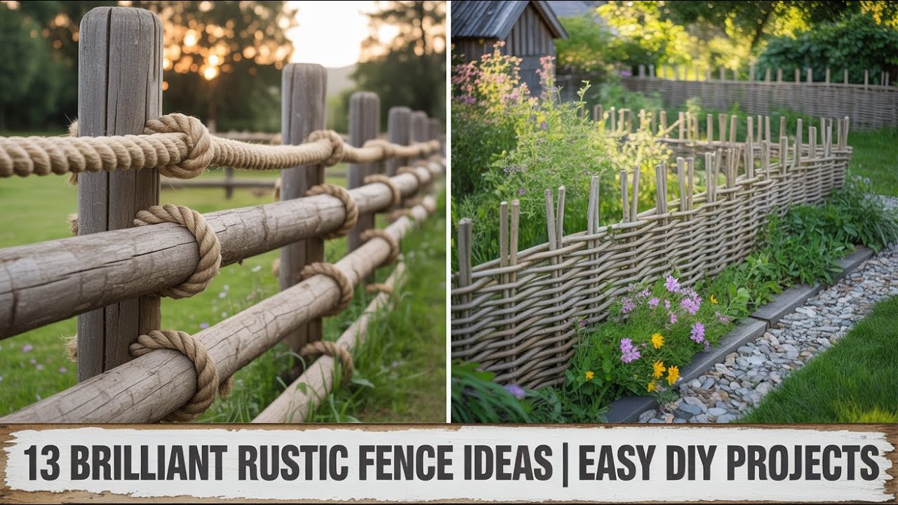 13 Brilliant Rustic Garden Fence Ideas | Easy DIY Projects for a Dreamy Backyard Makeover!