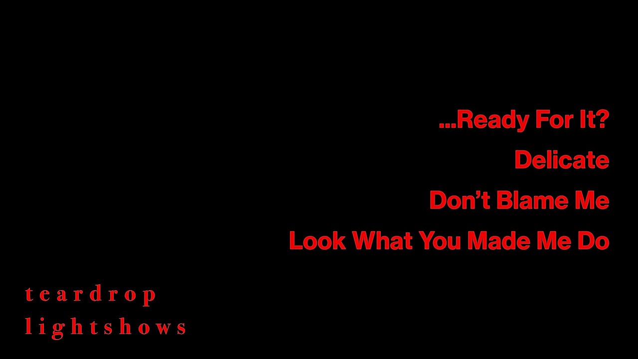 The Eras Tour - reputation era (lightshow)