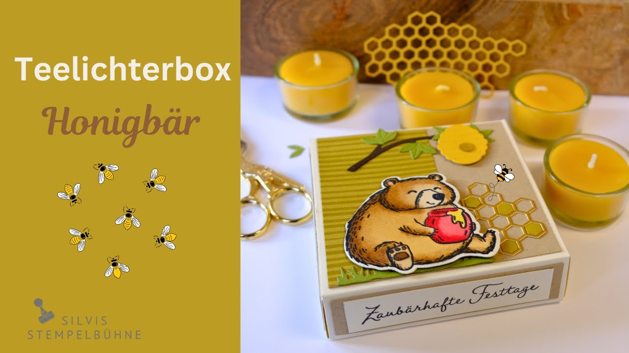 4er Teelichter Box / Schnell + unkompliziert / Advent to go /Honig/ Fluffiest Friends / Stampin' Up!