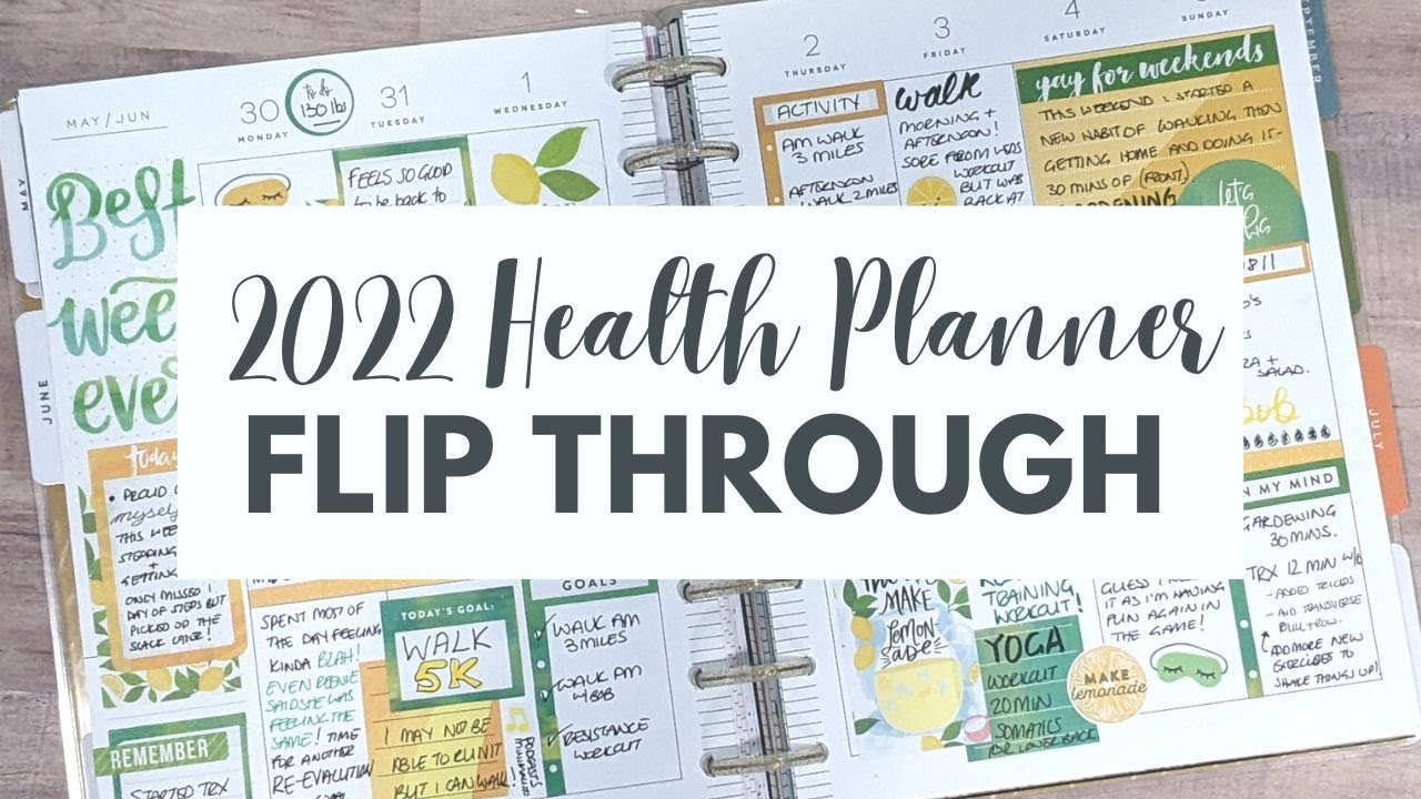 2022 PLANNER FLIP THROUGH - MY HAPPY PLANNER HEALTH & WELLNESS JOURNAL