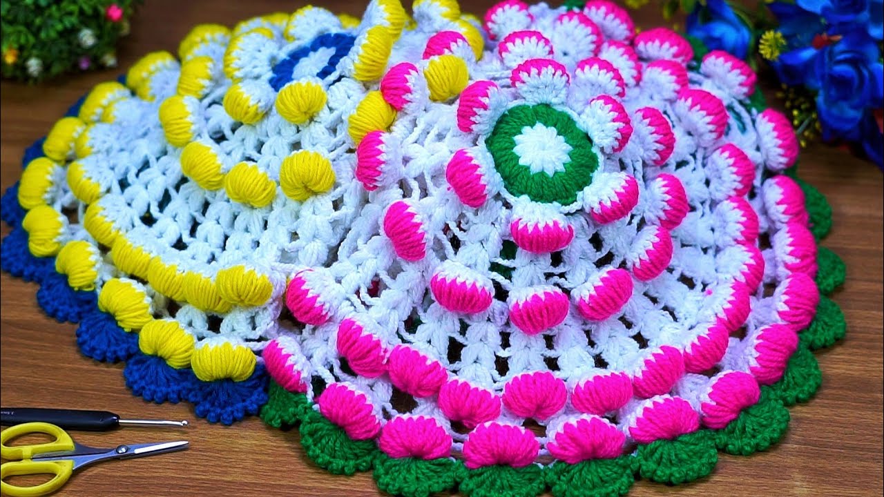 Fantastic!🎀💗 Crochet Thalposh for Thal Decoration || Latest Design || Easy & Simple 