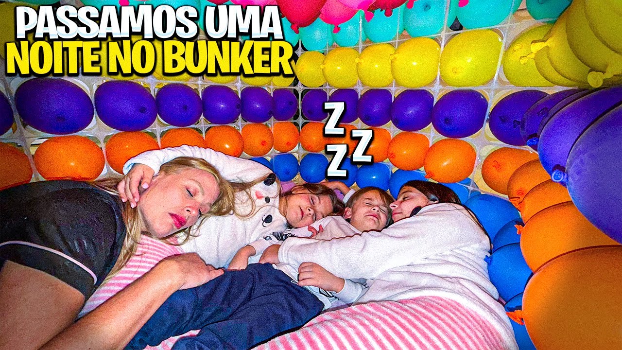 PASSAMOS A NOITE NO BUNKER DE BALÕES! Será que conseguimos?