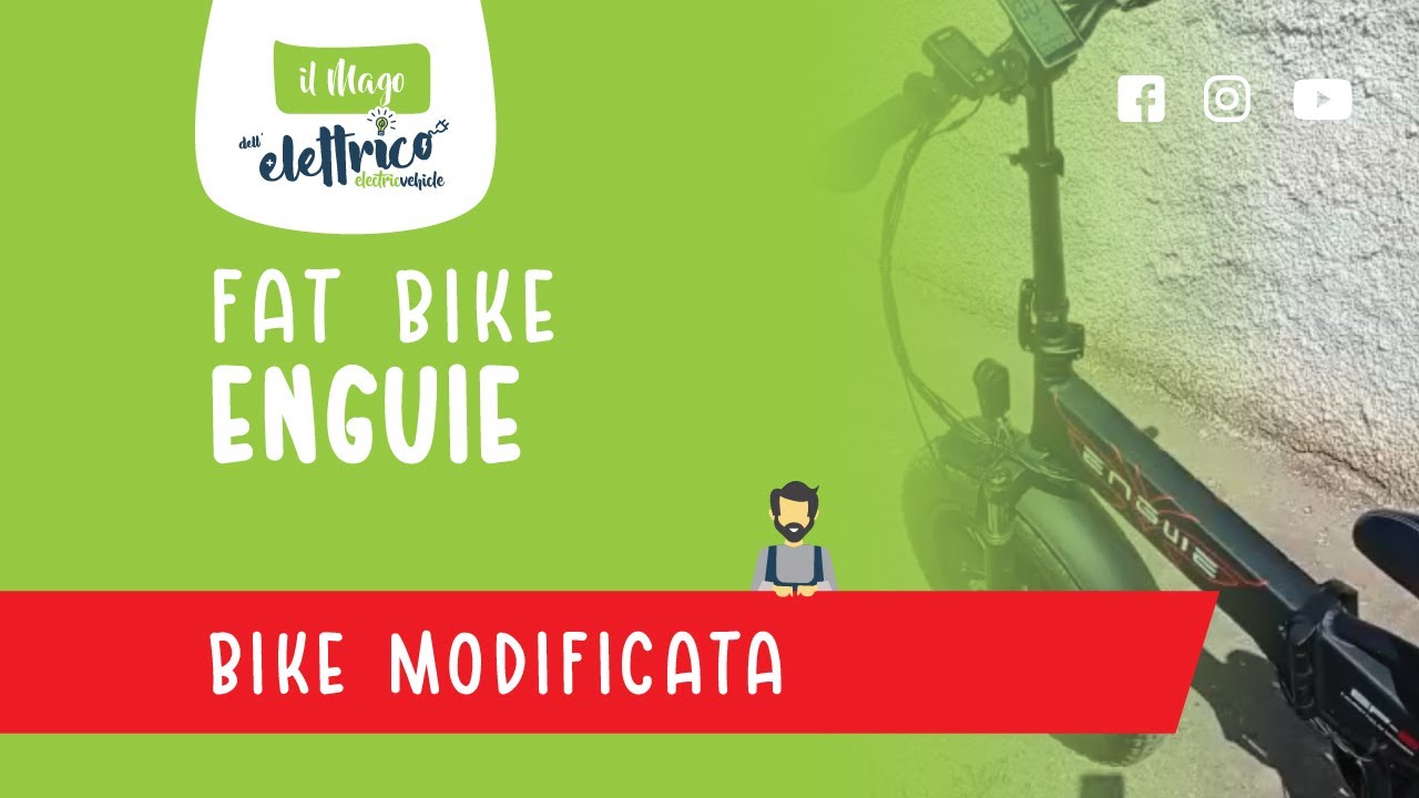 Fat bike Enguie - Prova salita e velocità Max  (MODIFICATA)