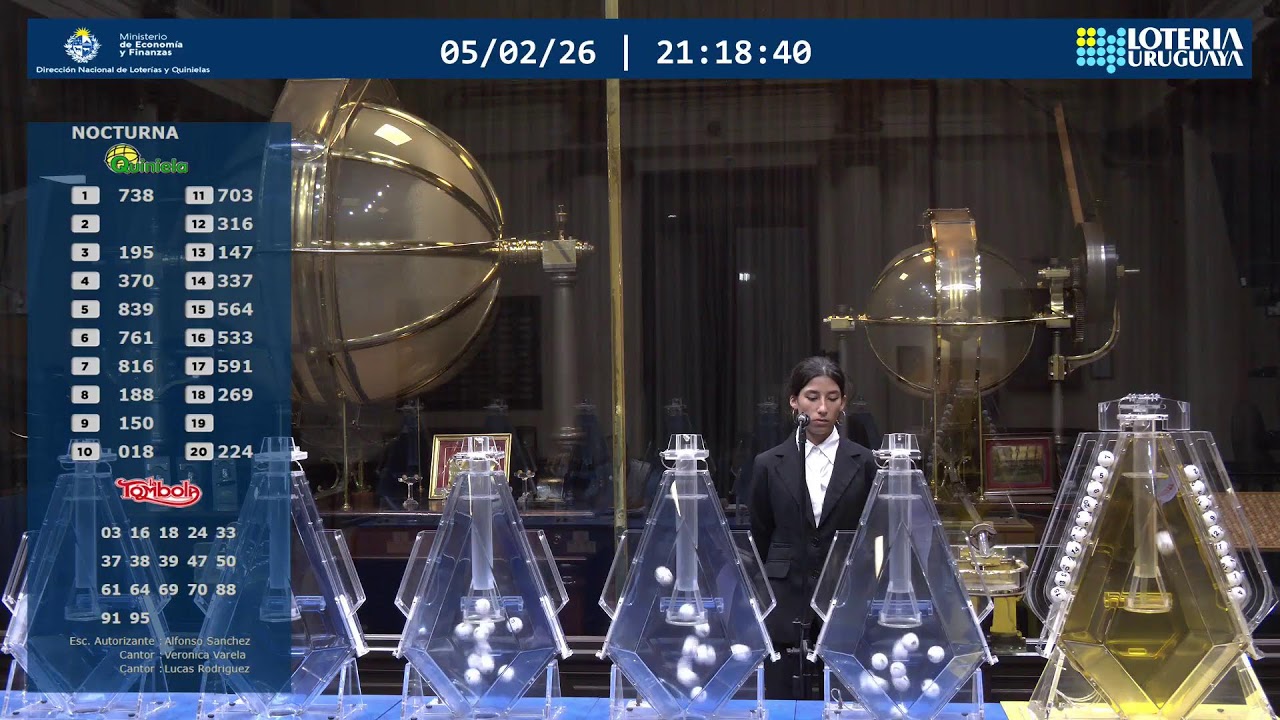 Emisión en directo de Loteria Uruguaya