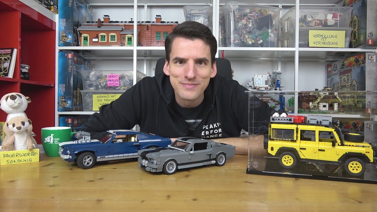 Schöne Vitrinen für Lego®-Sets von FiguSafe® - dazu gibt's ein nettes Pony Car: Bluebrixx 102921