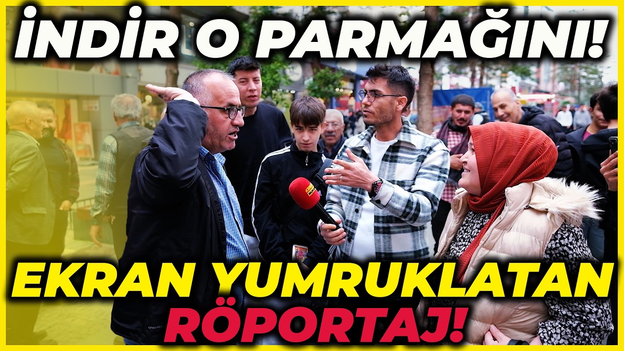 EKRAN YUMRUKLATAN R&Ouml;PORTAJ! Muhabir Bile Dayanamadı | Sokak R&ouml;portajları