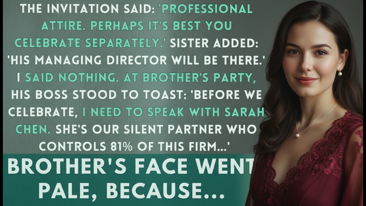 My Brother Said I’d “Lower the Standard” at His Promotion Party—Then His CEO Exposed the Truth