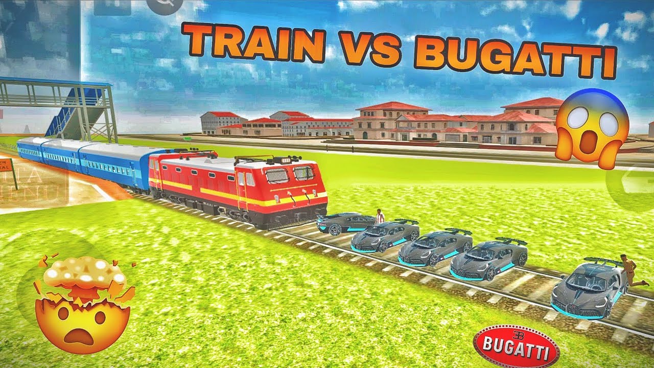 TRAIN 🚂 VS BUGATTI 🚘 | INDIAN THEFT AUTO SIMULATOR 