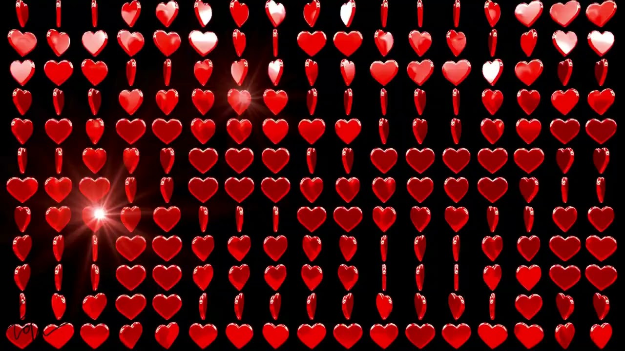 Red Hearts Pattern Background ❤️ | Romantic Backdrop | Love Visual Loop