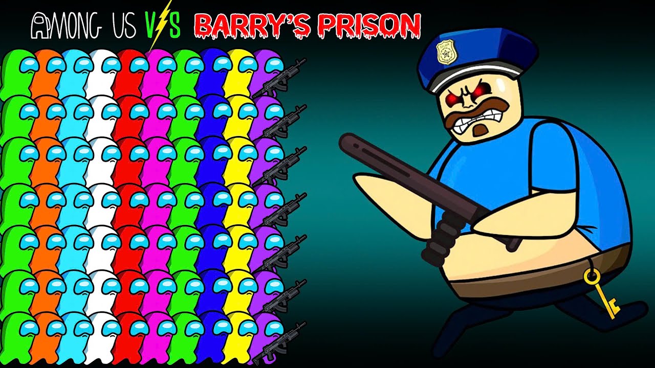 어몽어스Among Us VS Barry Police ROBLOX | AMONG US FUNNY ANIMATION