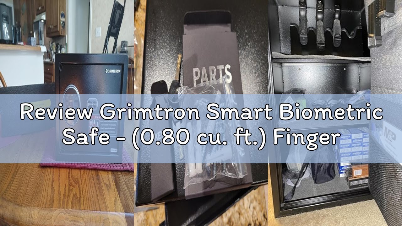 Review Grimtron Smart Biometric Safe - (0.80 cu. ft.) Fingerprint Lock Box with Silent Mode, Backlit