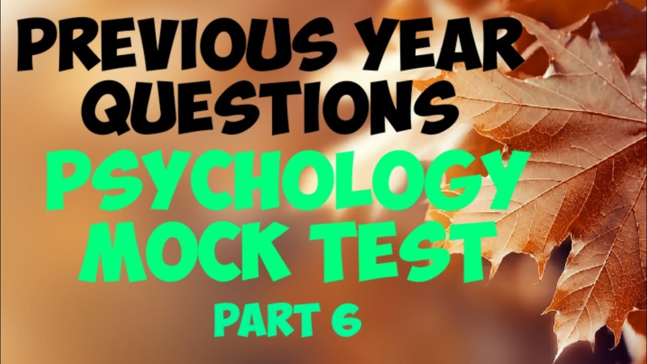 PSYCHO-6|| PSYCHOLOGY MOCK TEST||KTET ||SET