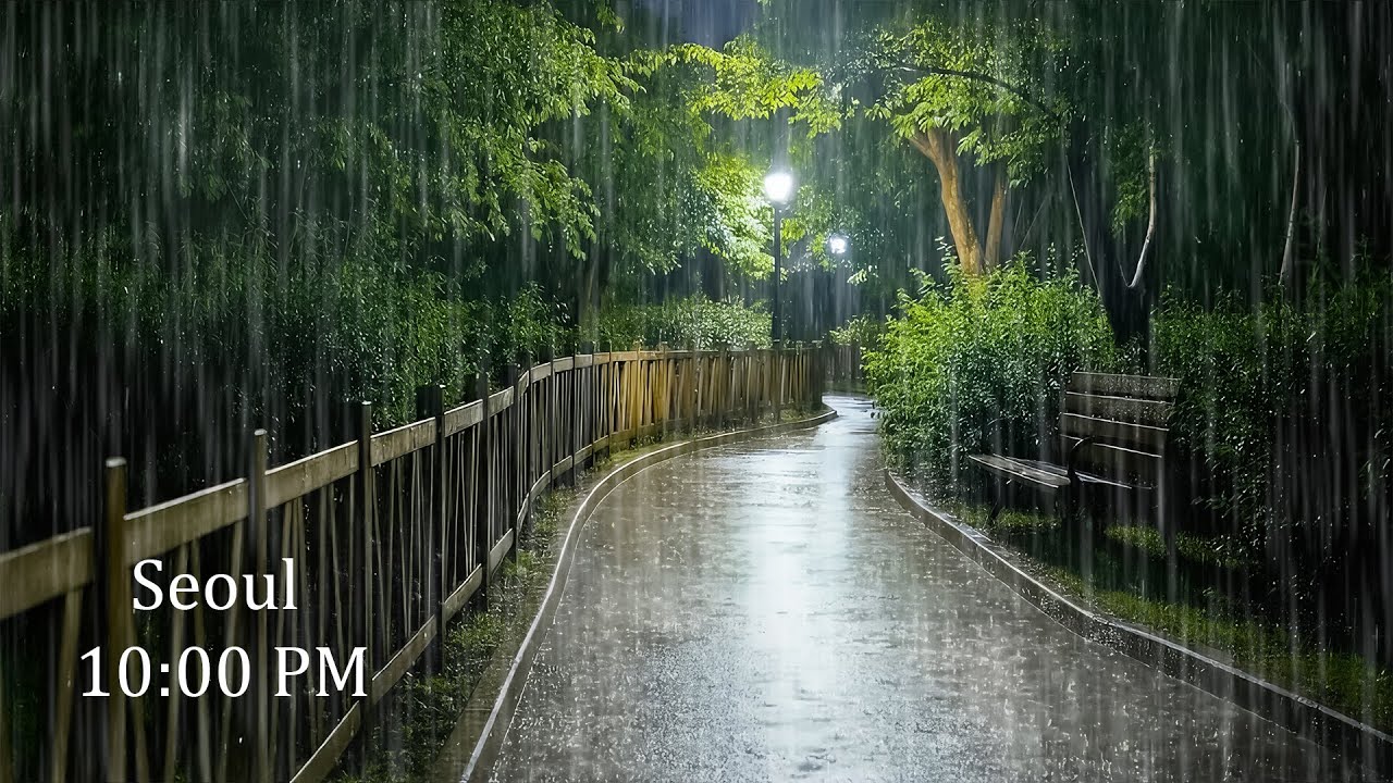 Naturally Sleep Fast with Gentle Rain on a Quiet Road | ASMR Rain to Relieve Stress
