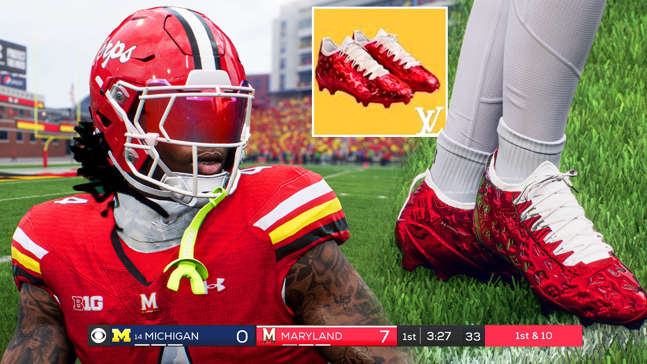 College Football 27 с модами &mdash; это потрясающе (бутсы LV, татуировки, табло CBS, лыжные маски)