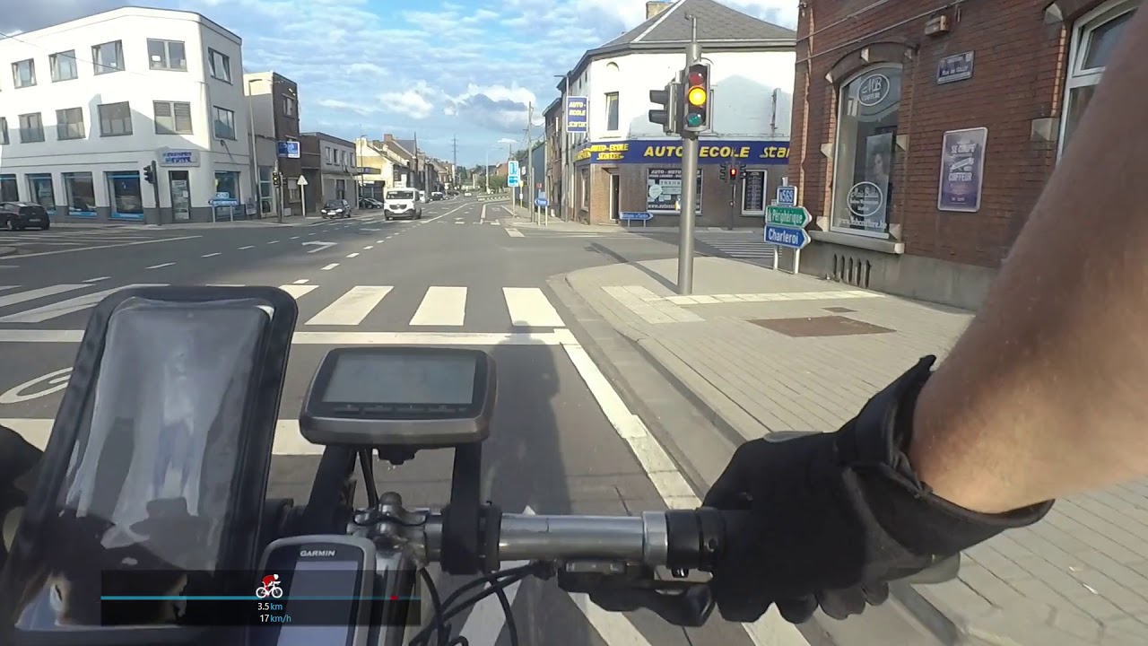 Trajet vélo Gilly - Châtelet (Bouffioulx)