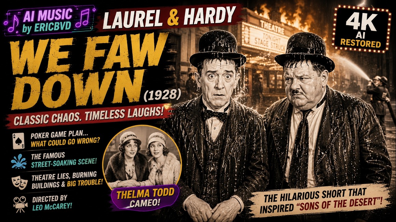 We Faw Down (1928) | Laurel and Hardy | Classic Comedy Chaos! 🤣