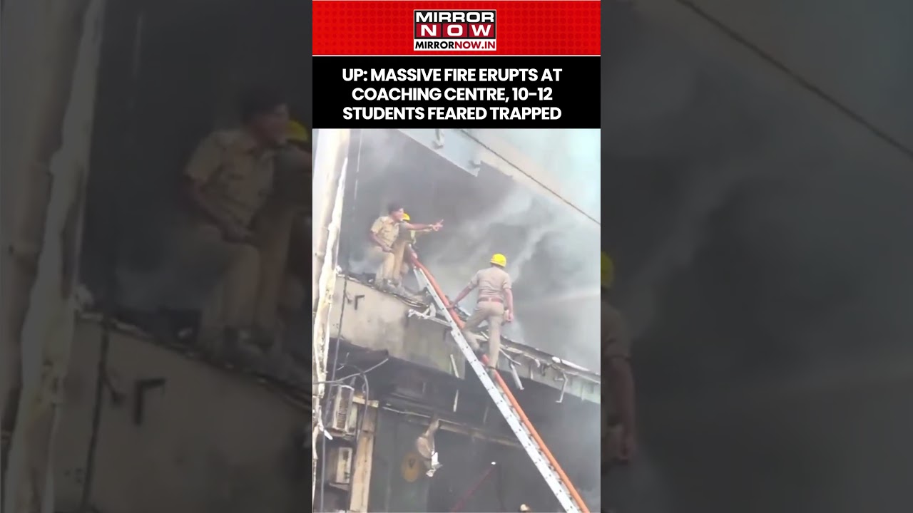 UP Fire: Massive Blaze Erupts At Lucknow's Coaching Centre, 10-12 Students Feared Trapped #shorts