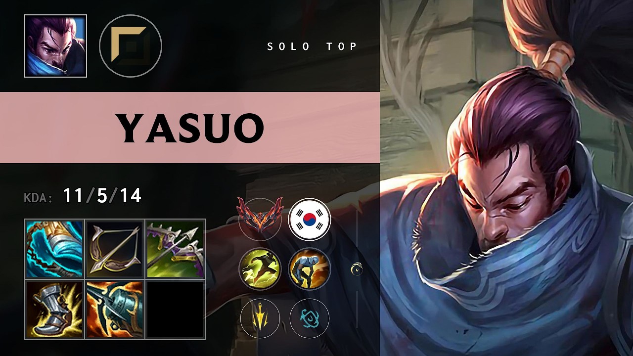 Yasuo Top vs Varus - KR Grandmaster Patch 26.15