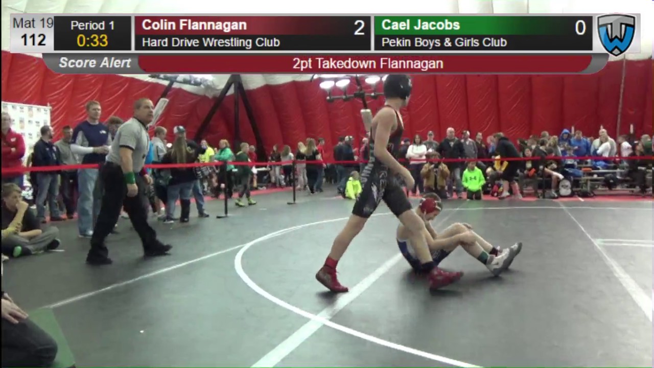 112 Colin Flannagan Hard Drive Wrestling Club vs Cael Jacobs Pekin Boys & Girls Club 6474324104