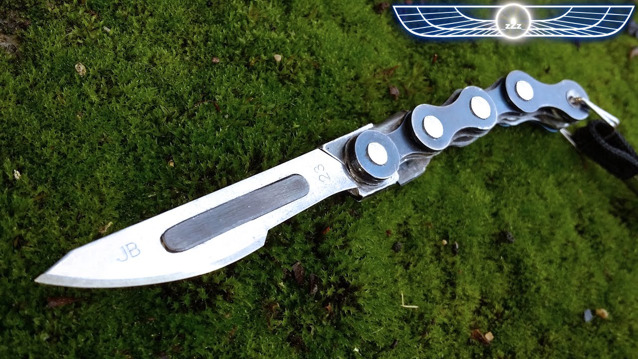 I Turn X-Acto Blade Into Chain Handle Folding Pocket Knife