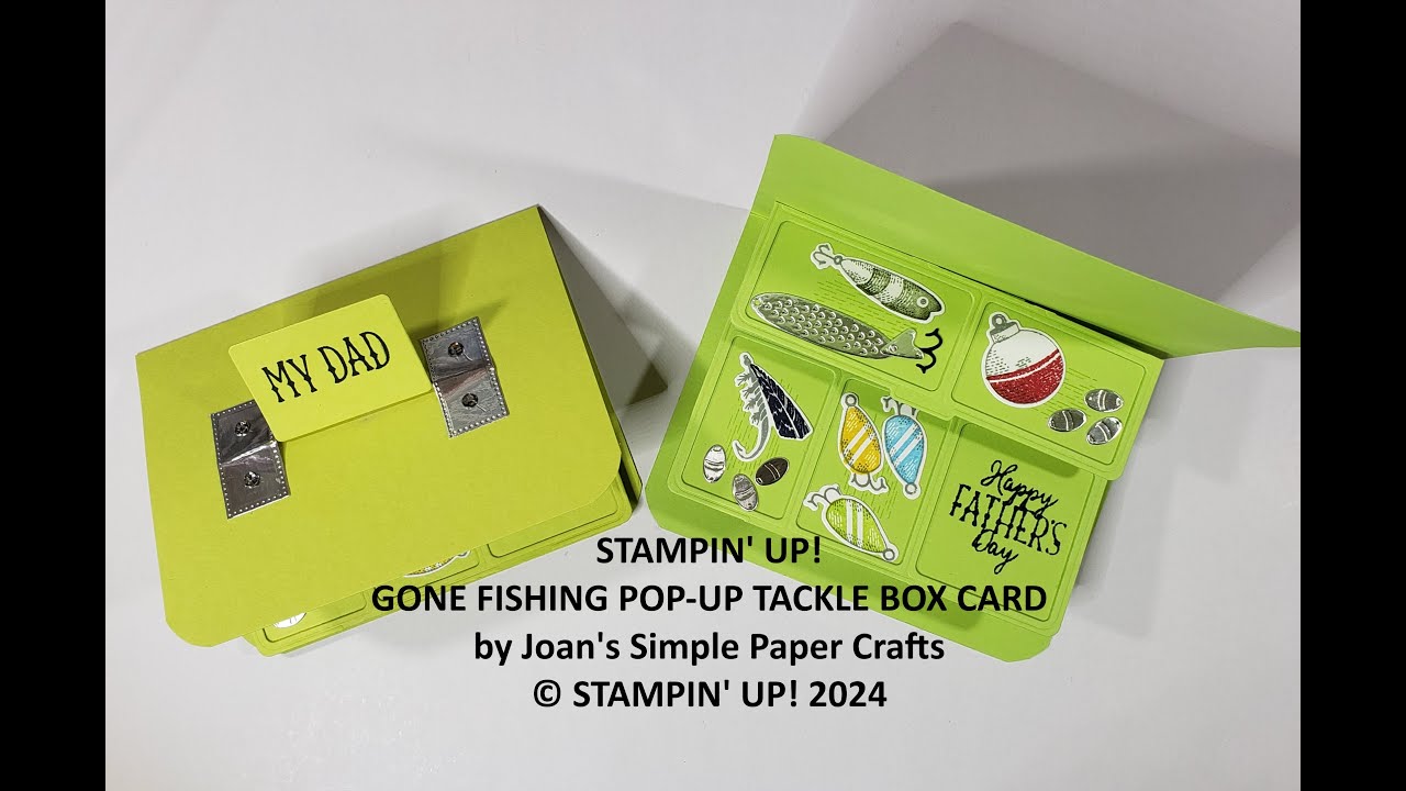 STAMPIN' UP! GONE FISHING POP-UP TACKLE BOX CARD
