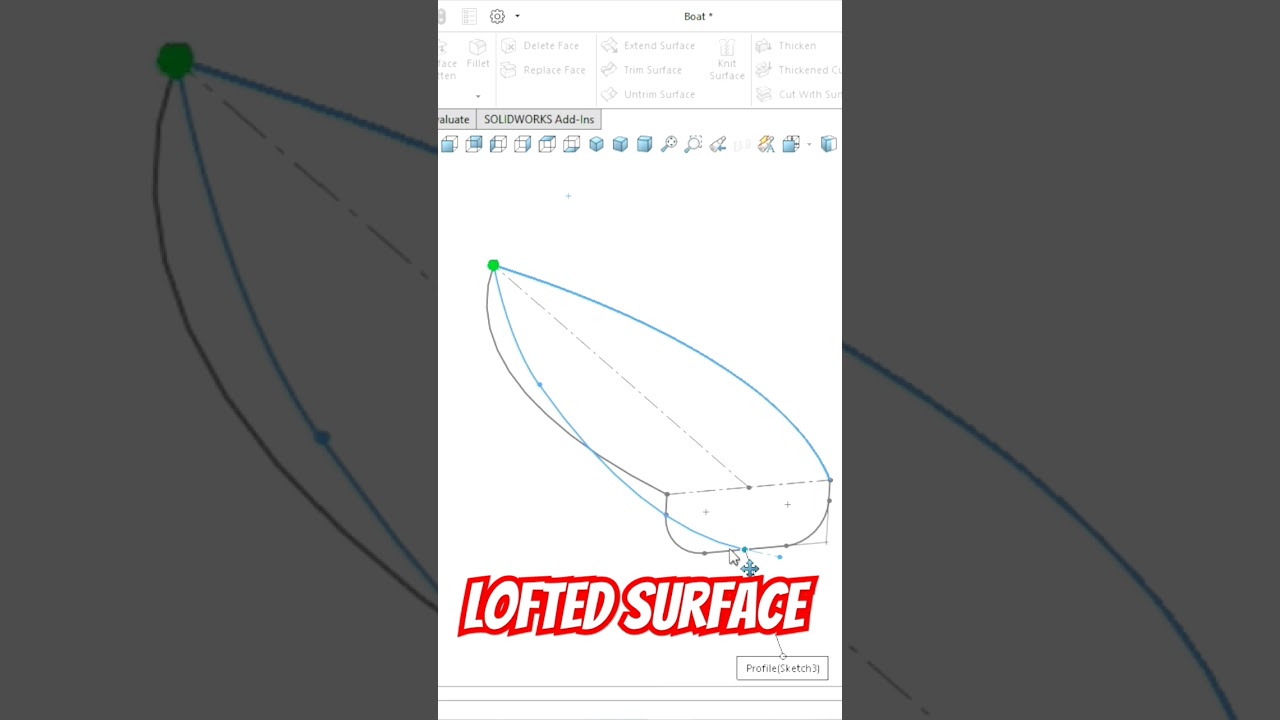 Поверхность с рельефным рисунком и направляющей кривой #шорты #ytshorts #solidworks #malviyacadso...
