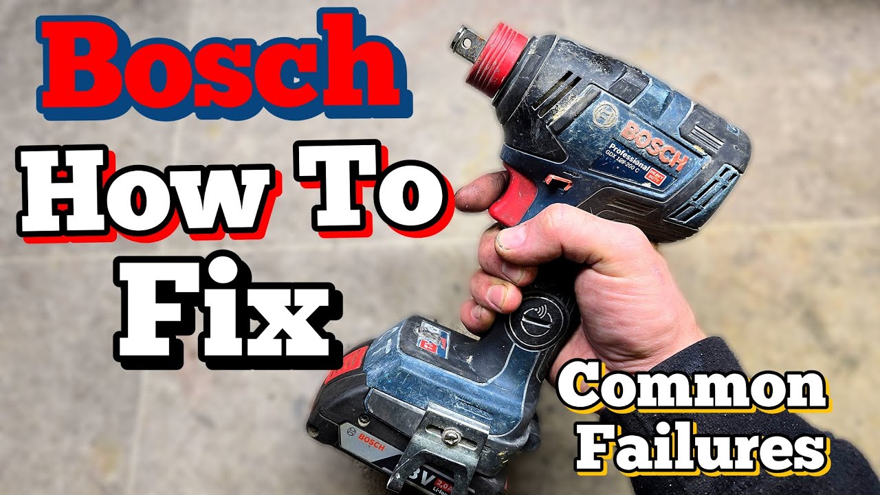 How to easily fix 2 common failures with the Bosch GDX 18V-200C Impact driver drill for very cheap.