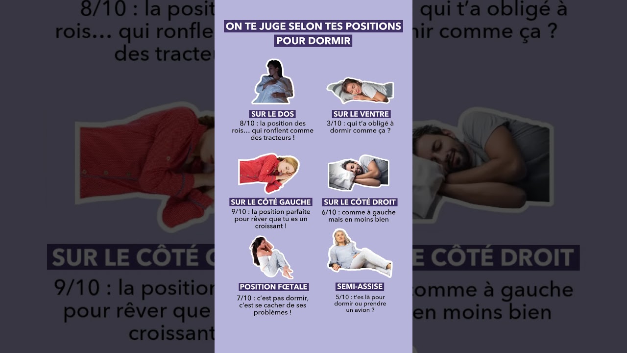 ON TE JUGE SELON TA POSITION DE DORMIR 😴