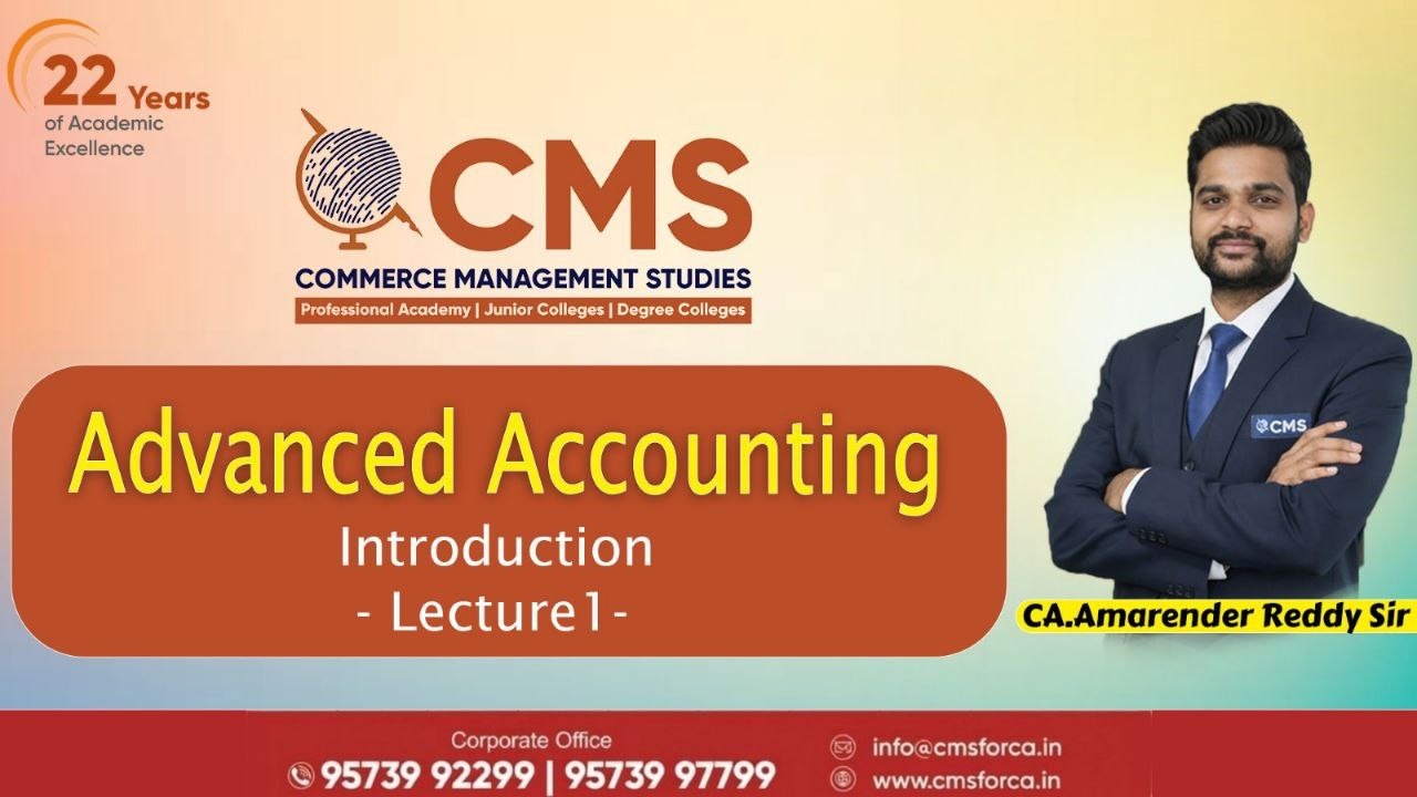 CA Inter Accounts | Introduction | Lecture 1 | Paper-1 | Jan 2027 #cms #cainter #caexams #cmsforca