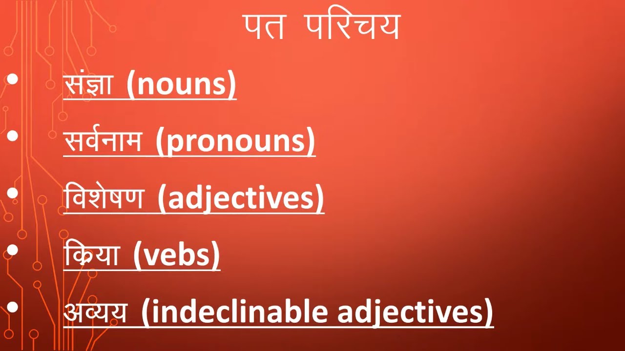 hindi grammar pad parichya for class 10 in tamil part 1