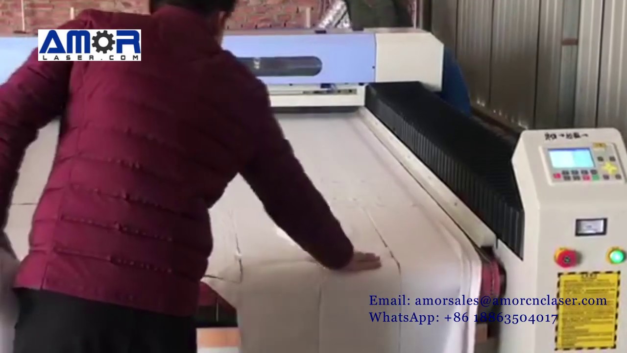 Sofa cover cutting with CNC laser fabric cutting machine