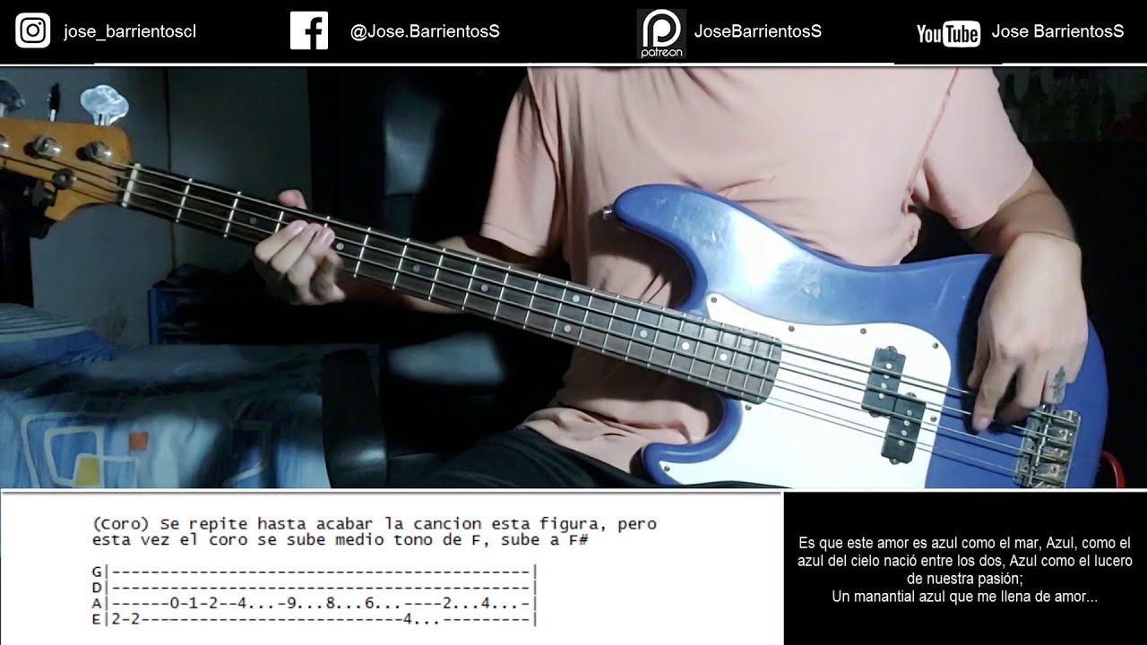 Cristian Castro - Azul (Bass cover / Cover de Bajo) (+Tabs) (+Letra)