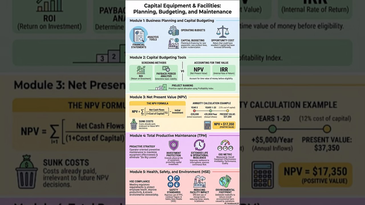M9SB Capital Equipment and Facilities