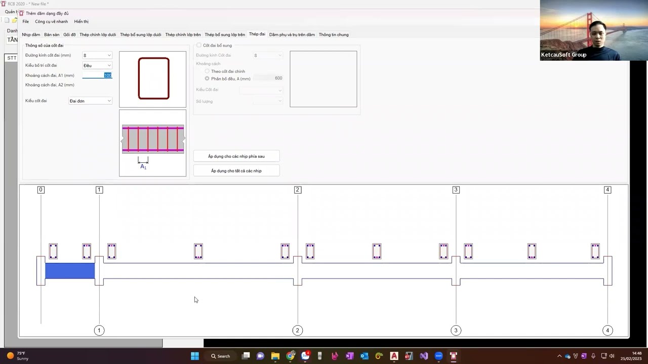 KCS for Newbie #4 - Hướng dẫn sử dụng phần mềm vẽ dầm RCB