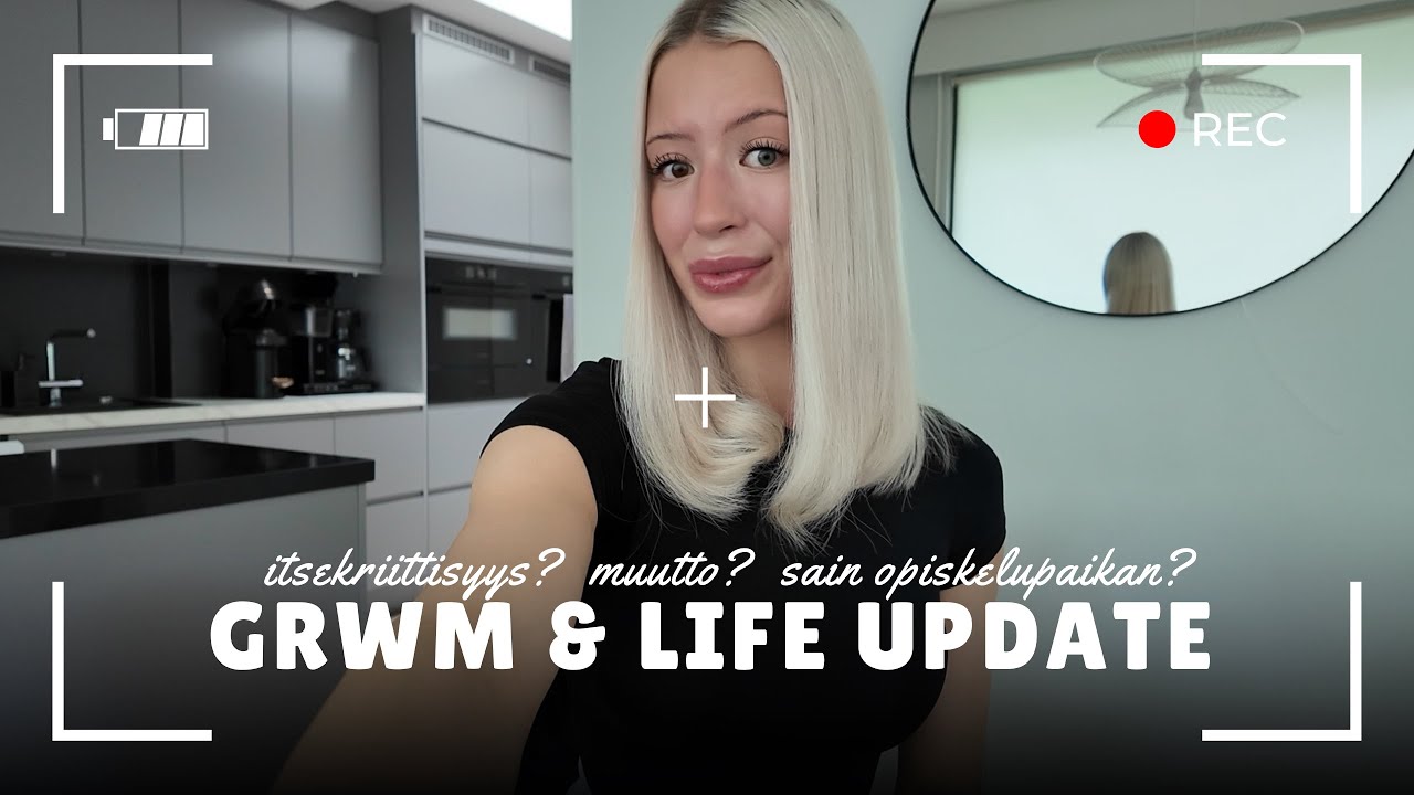 GRWM & LIFE UPDATE - miten kesä mennyt, itsekriittisyys, sain opiskelupaikan, muutto 🫢