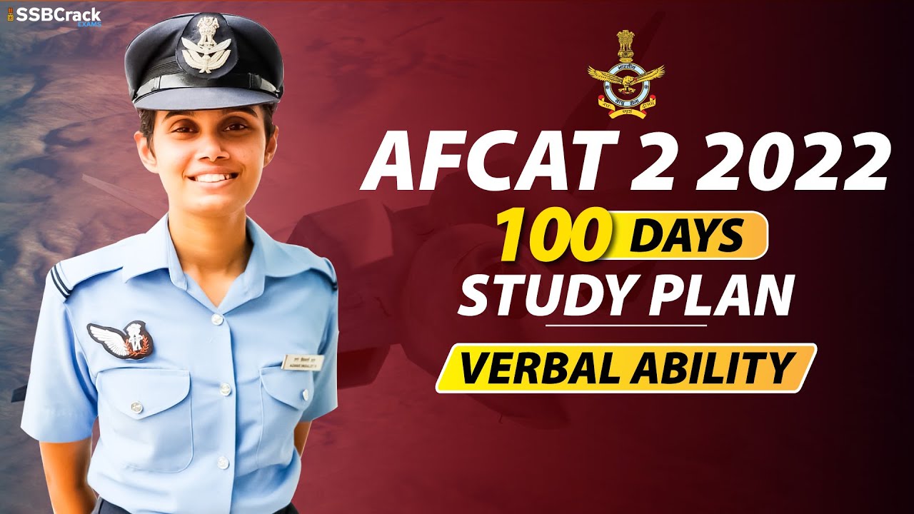 AFCAT 2 2022 Verbal Ability Study Plan for 100 Days