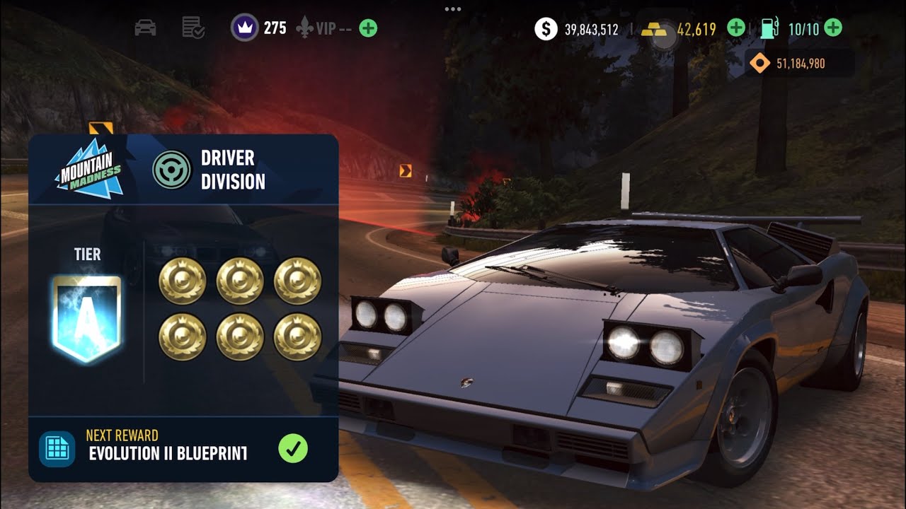 PR742 Lamborghini countach lp5000 | driver | UGR - Mountain Madness | NFSNL | Tier A to S