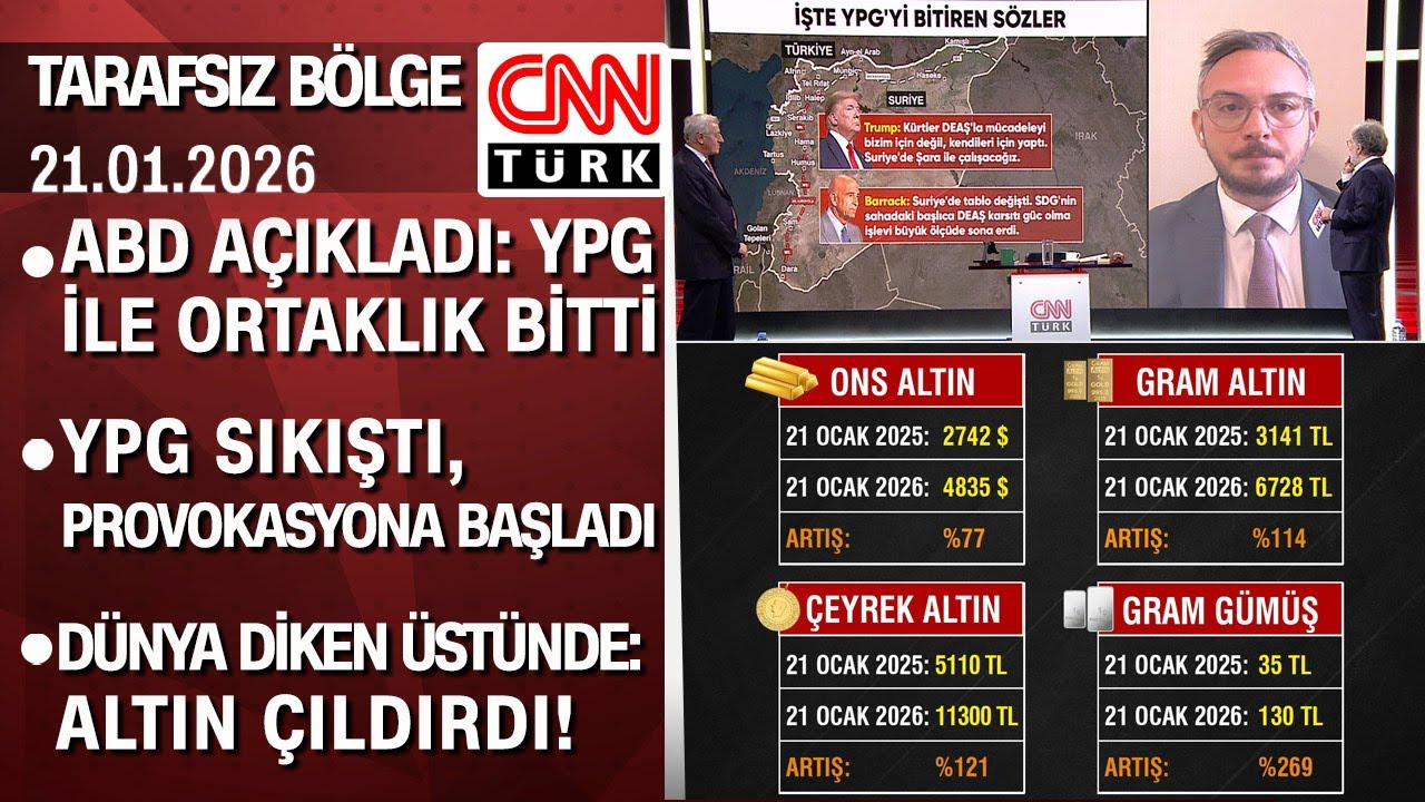 YPG sıkıştı, provokasyona başladı | Dünya diken üstünde: Altın çıldırdı! - Tarafsız Bölge 21.01.2026