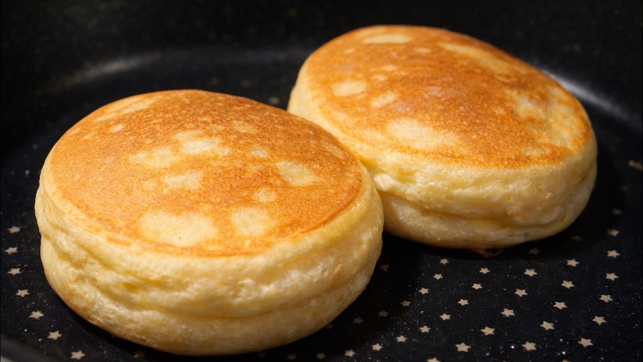 Fluffy Japanese Pancakes in 3 Minutes!