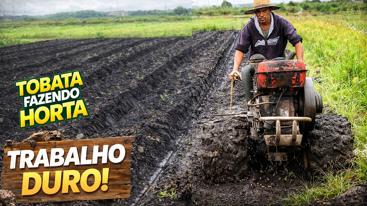 FAZENDO CANTEIRO DE HORTA DEPOIS DAS CHUVAS