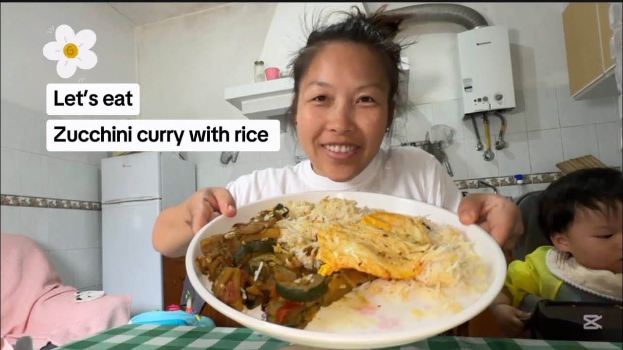 Zucchini curry with rice/ Indira rai