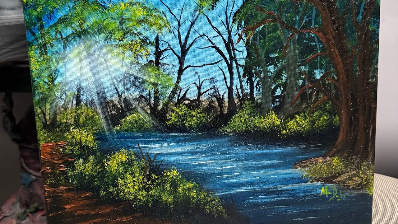 19-Painting a black and white then adding oils over it. 