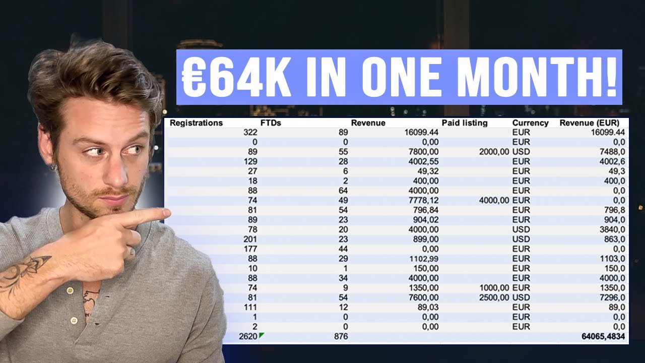 I Made &euro;64,065.48 in One Month With My Casino Affiliate Websites!