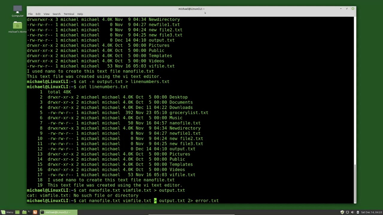 Перенаправление вывода командной строки Linux (08)