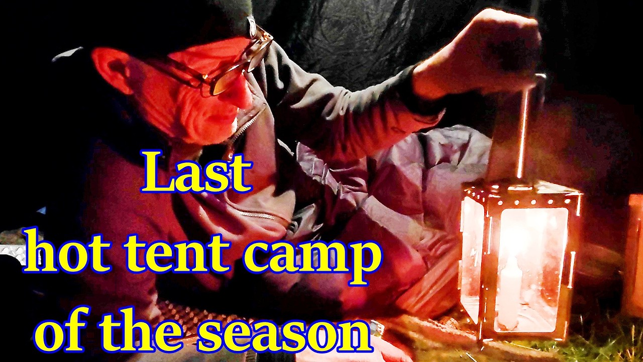 &laquo;Дикий кемпинг в ЖАРКОЙ ПАЛАТКЕ морозной мартовской ночью ❄️🔥 (Кемпинг в лесу по разрешению)&raquo;