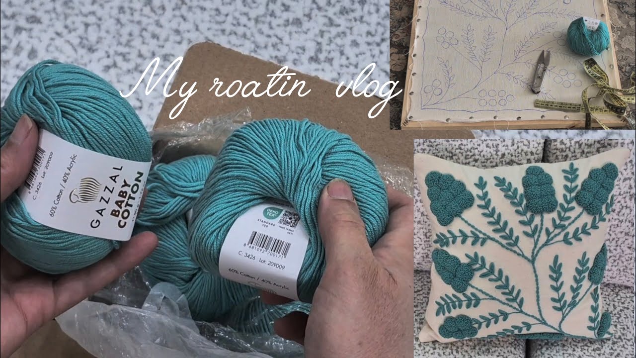 After along day at work .I love making punch-needle cushion to unwind and find peace