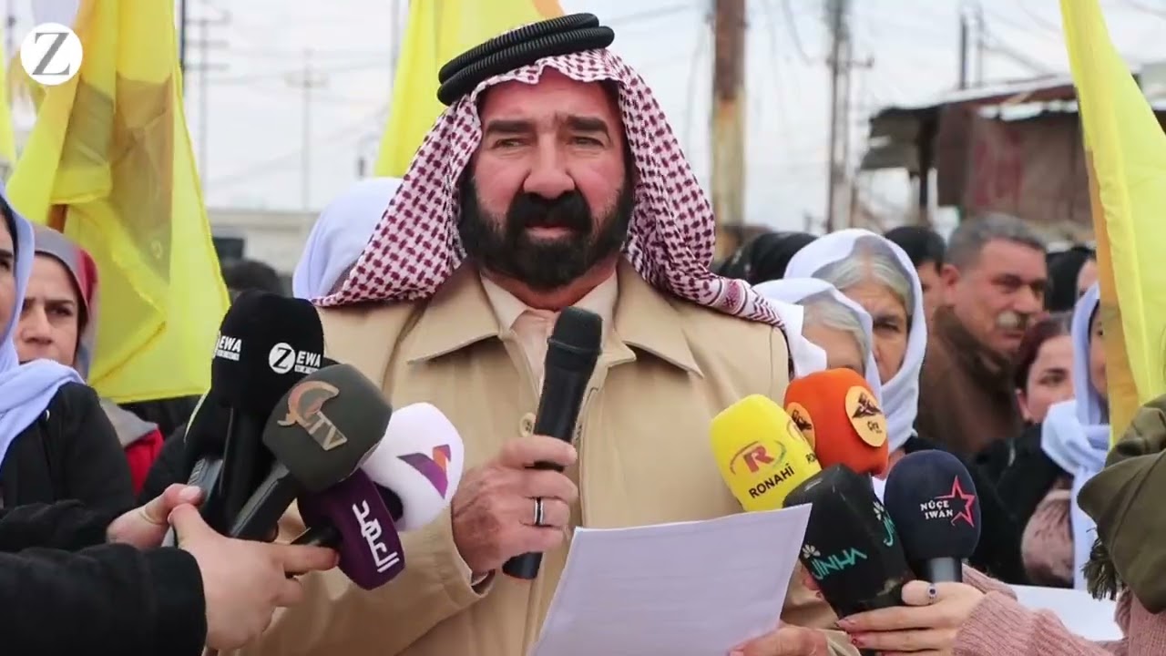 أهالي #شنگال يعبّرون عن تضامنهم مع أهالي #شيخ_مقصود و #الاشرفية في #حلب