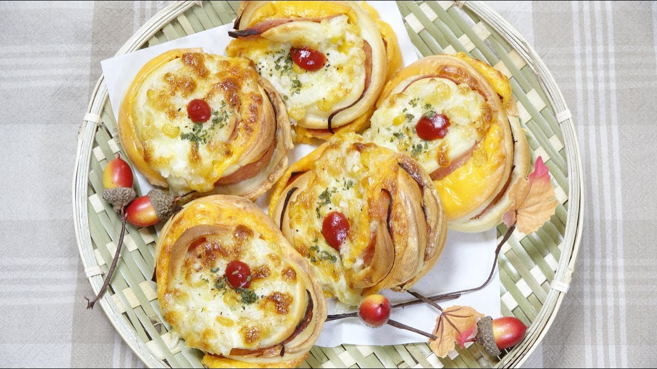 [4K] 햄 치즈 빵 만들기 Ham cheese bread ハムチーズパン [키요쿡 kiyocook]