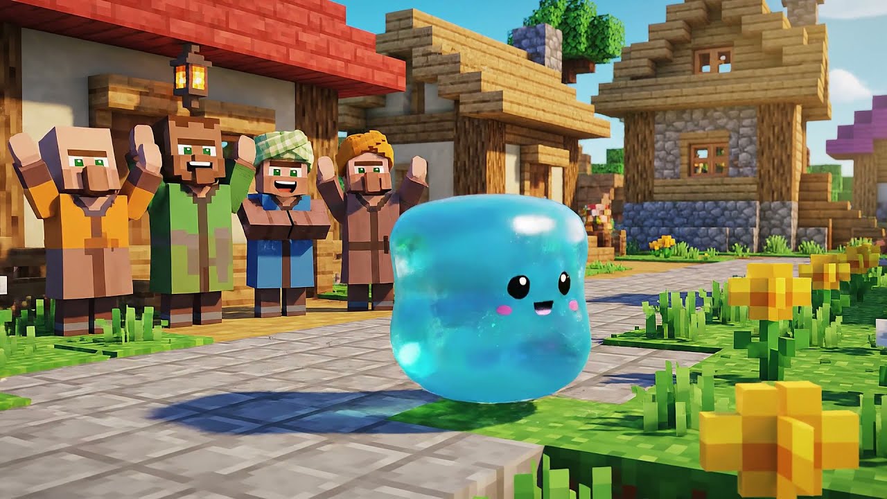 Minecraft Baby Slime Bounced Out of a Cave | Nursery Rhymes for Kids & Baby Songs