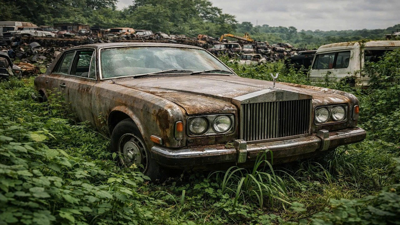Abandoned Rolls-Royce Camargue 1975 Found in a Junkyard | Forgotten Luxury Left to Rot